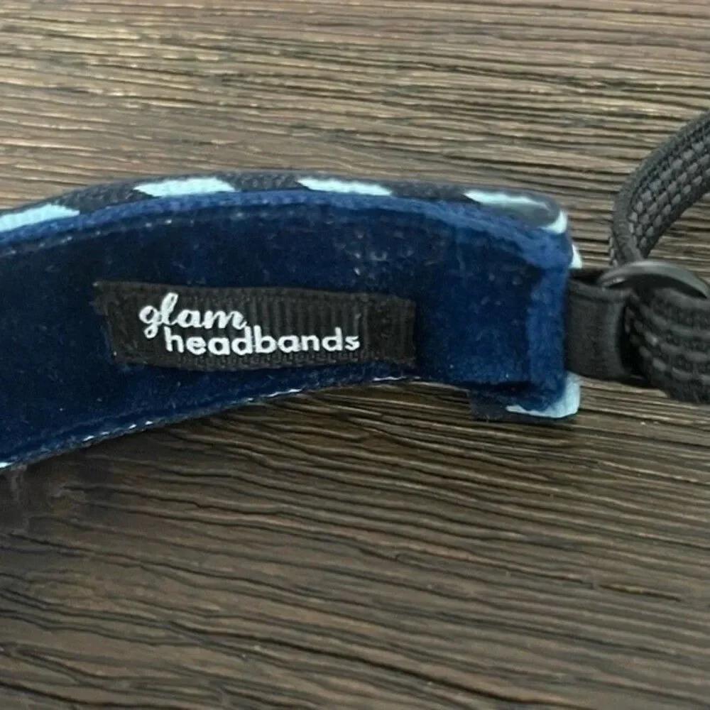 Glam Headbands Blue Striped Adjustable Active Headband